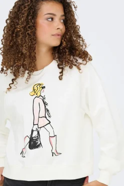 Only Sudadera dibujo frontal^Mujer Sudaderas