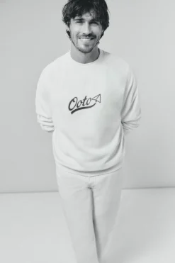 OOTO Sudadera logo cuello redondo^Hombre Sudaderas