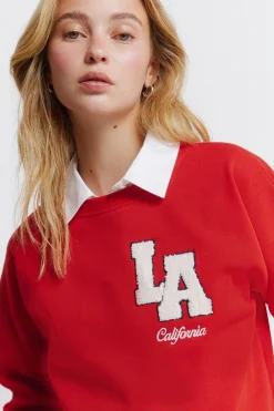Springfield Sudadera "L.A" roja^Mujer Sudaderas