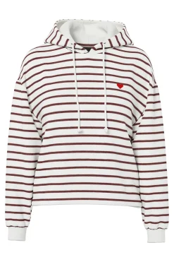 Pieces Sudadera rayas bordado^Mujer Sudaderas