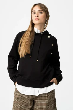 Tiffosi Sudadera Regular con Botones Met&aacute;licos^Mujer Sudaderas