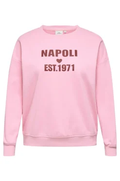 Only Carmakoma Sudadera texto frontal talla grande^Mujer Sudaderas