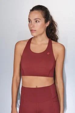 Dash and Stars Sujetador deportivo 4D Stretch granate^Mujer Deporte