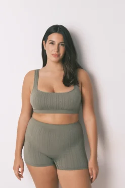 Women'secret Sujetador top seamless tricot verde^Mujer Sujetadores