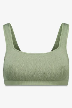 Women'secret Sujetador top seamless tricot verde^Mujer Sujetadores