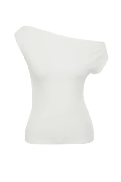 Trendyol Top ajustado manga corta^Mujer Camisetas