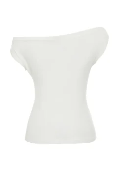 Trendyol Top ajustado manga corta^Mujer Camisetas