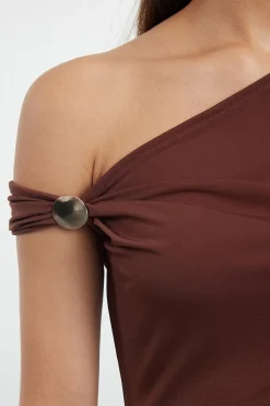 Trendyol Top asim&eacute;trico^Mujer Camisetas