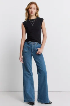 Springfield Top b&aacute;sico sin mangas algod&oacute;n^Mujer Basic Bar