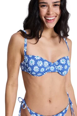 Roxy Top bikini con aros flores^Mujer Baño