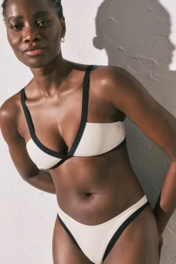 Women'secret Top bikini triangular blanco semi brillante^Mujer Baño