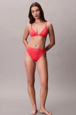 Calvin Klein Top bikini triangular logo^Mujer Baño