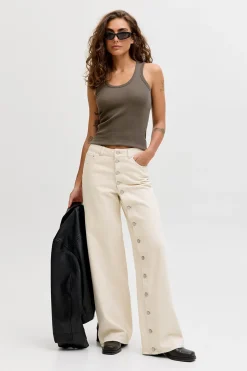 Jack & Jones Top canal&eacute; sin mangas el&aacute;stico^Mujer Camisetas