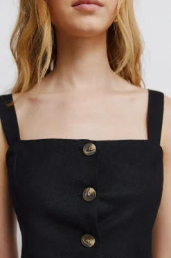 Springfield Top chaleco lino^Mujer Lino|Camisetas