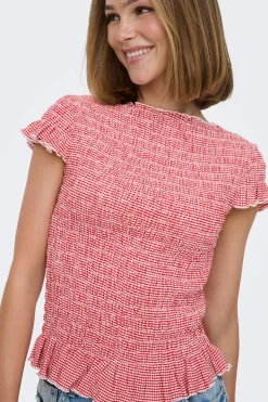 Only Top de cuadros vichy^Mujer Total Look