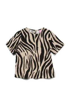 Vero Moda Girl Top de lino manga corta^Niños Camisetas