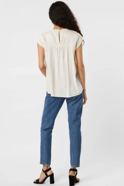 Vero Moda Top de manga corta con detalle de encaje^Mujer Camisas Y Blusas