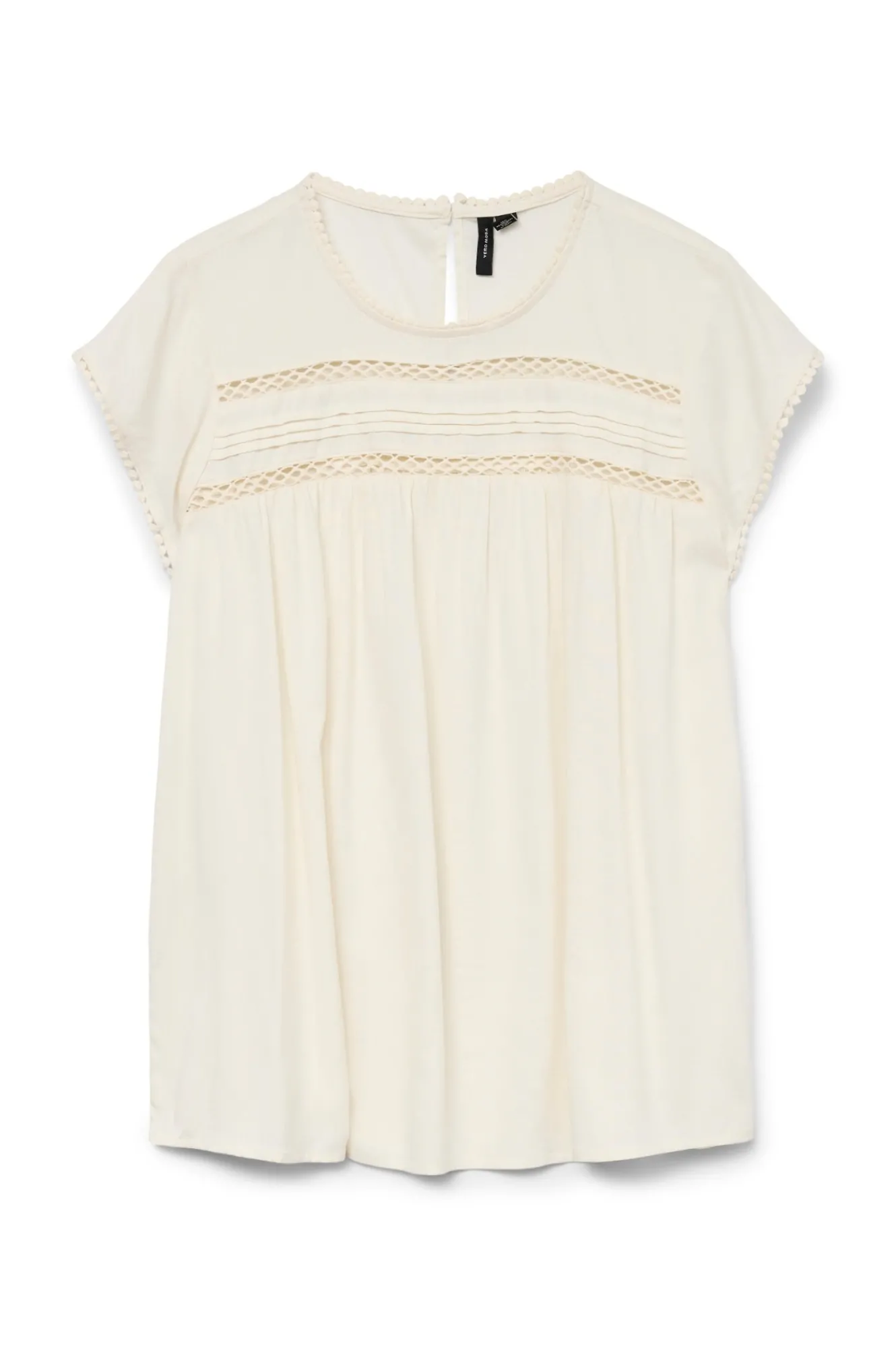 Vero Moda Top de manga corta con detalle de encaje^Mujer Camisas Y Blusas