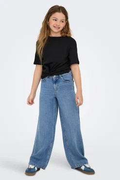 Only Girls Top de manga corta con nudo^Niños Camisetas