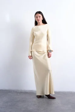 Topshop Top de manga larga satinado.^Mujer Camisetas|Total Look