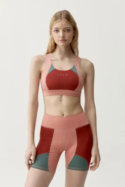 Born Living Yoga Top deportivo Darana rojo coral/verde^Mujer Deporte