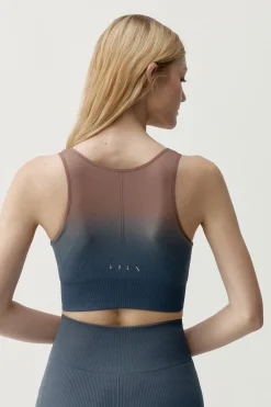 Born Living Yoga Top deportivo Dione azul gris&aacute;ceo y marr&oacute;n^Mujer Deporte