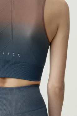 Born Living Yoga Top deportivo Dione azul gris&aacute;ceo y marr&oacute;n^Mujer Deporte