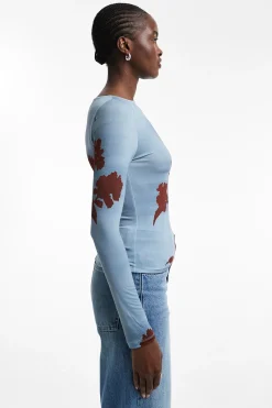 Topshop Top estampado manga larga^Mujer Camisetas