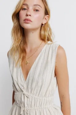 Springfield Top goma lazo^Mujer Total Look|Lino