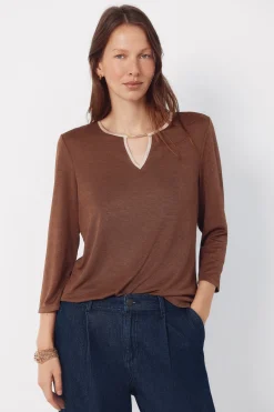 Cortefiel Top lagrima contraste^Mujer Camisetas