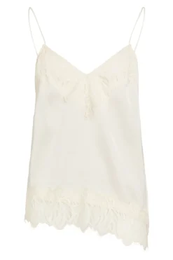 Vila Top lencero satinado con encaje^Mujer Camisas Y Blusas