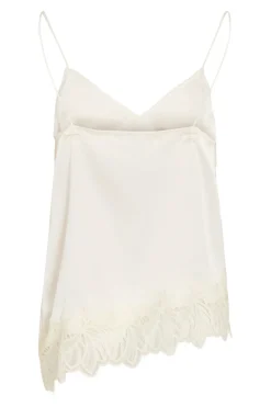 Vila Top lencero satinado con encaje^Mujer Camisas Y Blusas