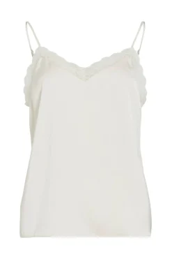 Vila Top lencero satinado con encaje^Mujer Camisas Y Blusas