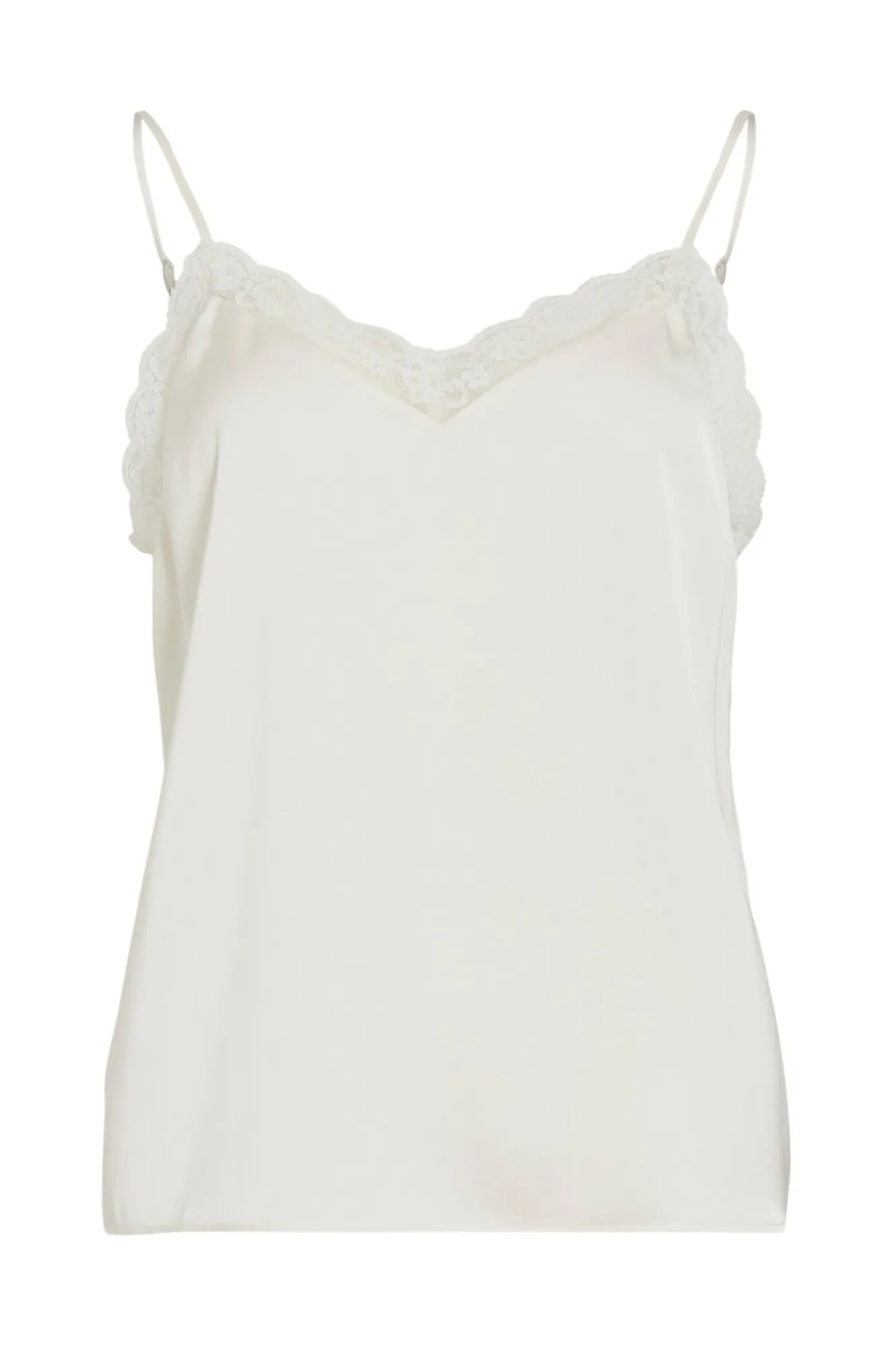 Vila Top lencero satinado con encaje^Mujer Camisas Y Blusas