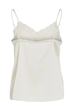 Vila Top lencero satinado con encaje^Mujer Camisas Y Blusas