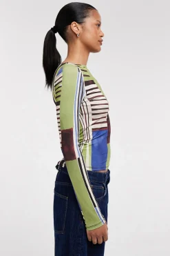 Topshop Top manga larga estampado^Mujer Camisetas