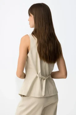 Tiffosi Top slim sin mangas^Mujer Lino|Camisetas