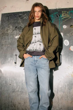 Noisy May Trench corto militar^Mujer Chaquetas