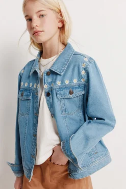 Springfield Kids Trucker denim ni&ntilde;a margaritas^Niños Abrigos Y Chaquetas