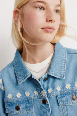 Springfield Kids Trucker denim ni&ntilde;a margaritas^Niños Abrigos Y Chaquetas