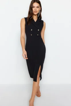 Trendyol Vestido ajustado midi^Mujer Vestidos Y Monos