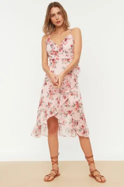 Trendyol Vestido asim&eacute;trico midi^Mujer Vestidos Y Monos