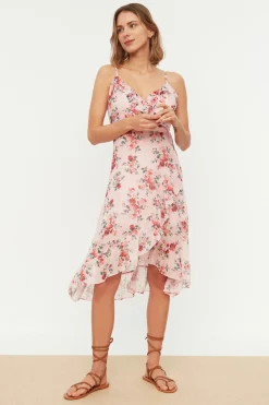 Trendyol Vestido asim&eacute;trico midi^Mujer Vestidos Y Monos