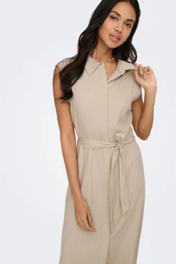Only Vestido camisero largo de lino^Mujer Lino
