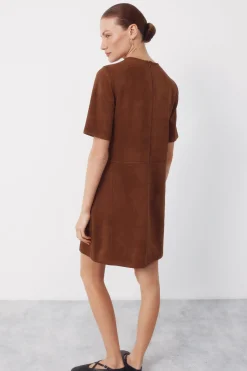 Cortefiel Vestido corto ante^Mujer Vestidos Y Monos