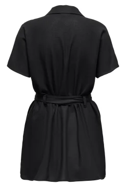 Only Vestido corto camisero de lino^Mujer Lino
