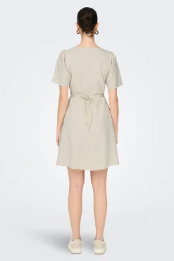 Only Vestido corto de lino^Mujer Vestidos Y Monos