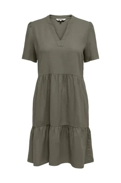 Only Vestido corto de lino^Mujer Lino