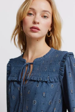 Springfield Vestido corto de manga larga volantes^Mujer Vestidos Y Monos