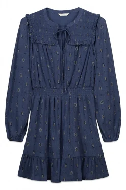 Springfield Vestido corto de manga larga volantes^Mujer Vestidos Y Monos